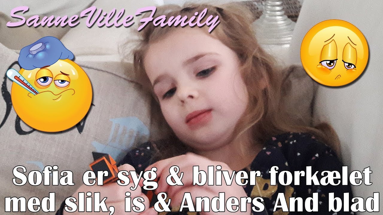 Sannevillefamily❤Sofia er syg & bliver forkælet med is, kage & Anders And blad❤