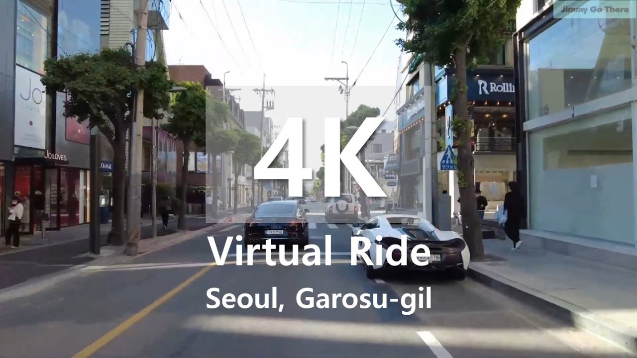 [4K Virtual Tour Ride] Garosugil, Sinsa | Gangnam Seoul | Korea 2021