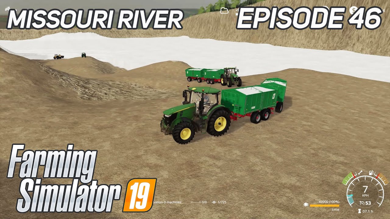 Making $34.000 From Selling Lime | Farming Simulator 19 | Timelapse | Missouri River # 46