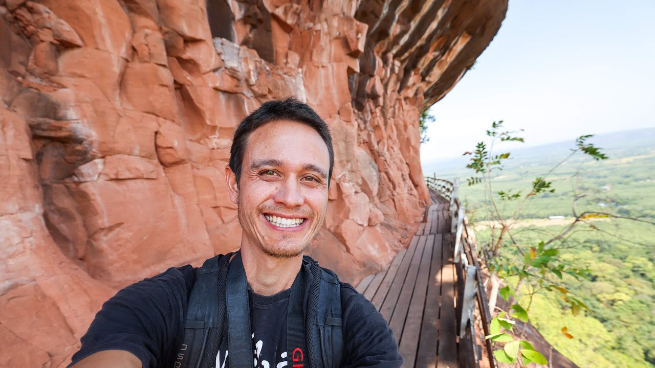 One Slip, 300 Meter Fall!! Thailand’s Most DANGEROUS Temple! | Wat Phu Tok (วัดภูทอก), Bueng Kan