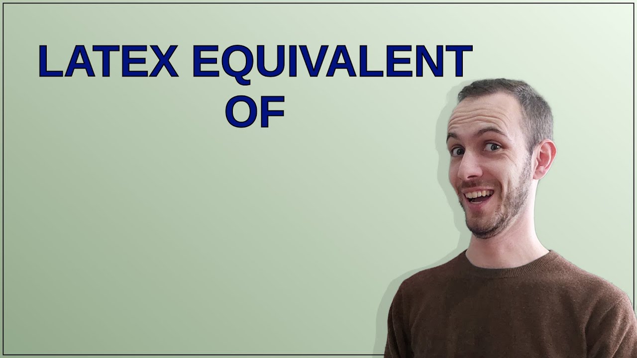Tex: Latex equivalent of pre