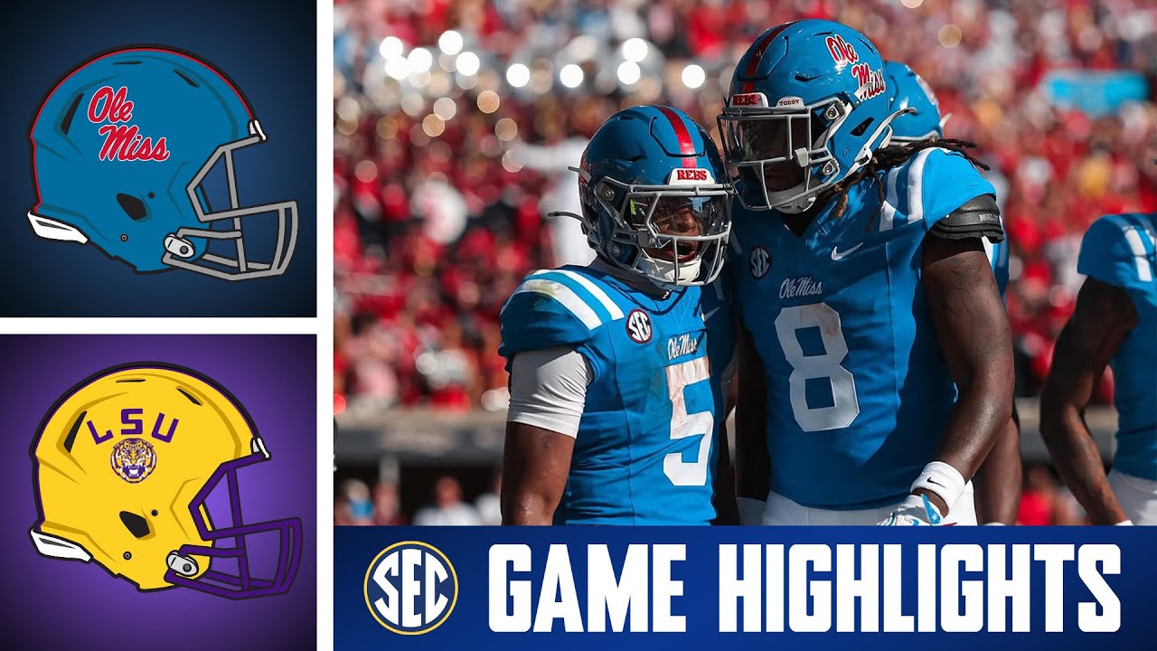 №4 LSU Tigers против №13 Ole Miss Rebels | Лучшие моменты матча | Футбол SEC 2025