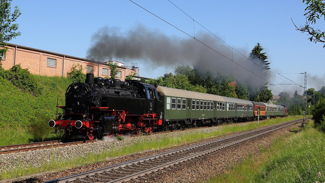 Tunnelfahrten auf der Schwarzwaldbahn mit 86 333 am 4.6.2015