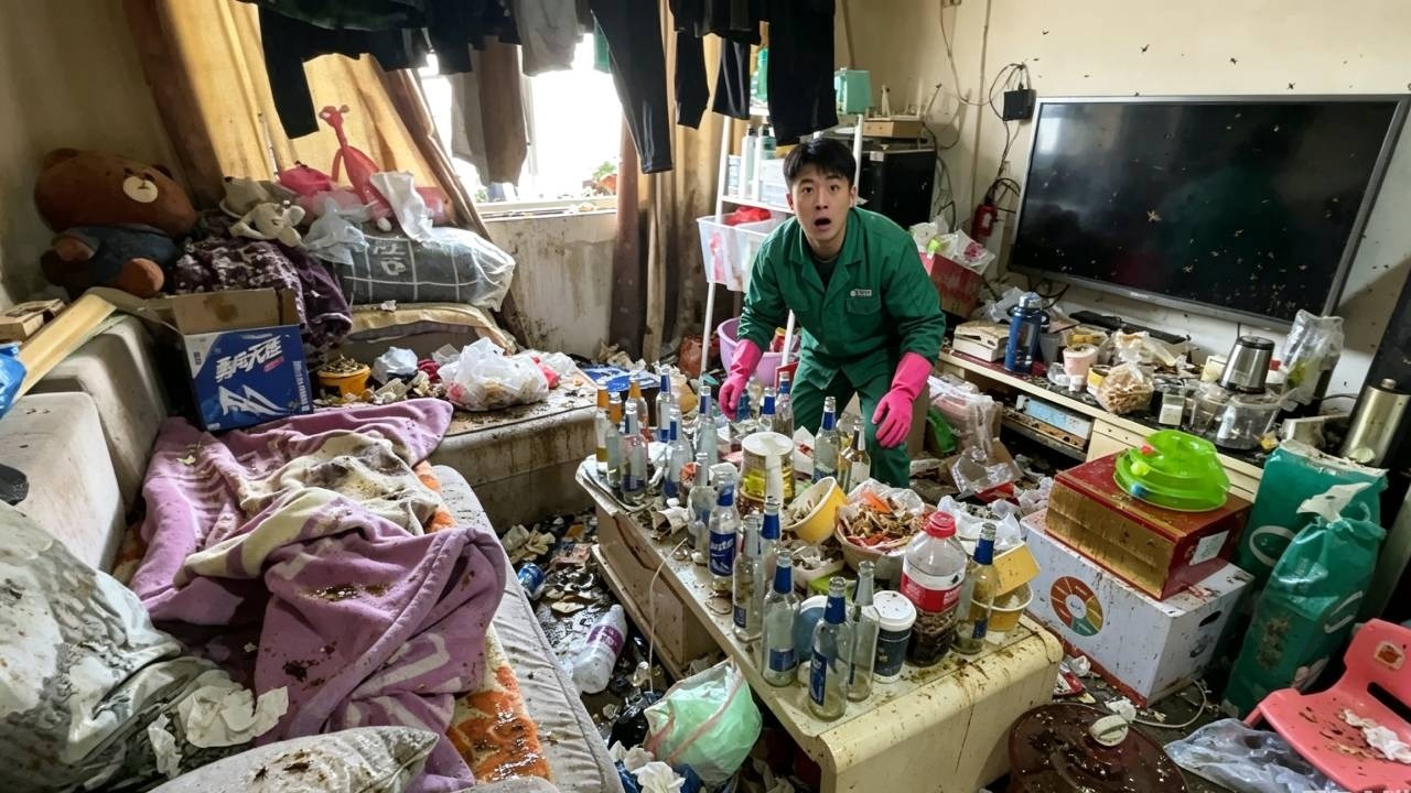 😨A thorough cleaning of the home of a divorced man with children!#satisfying#cleaning#cleanwithme