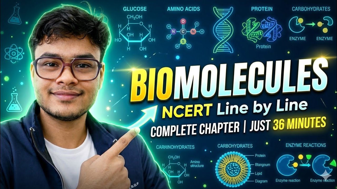 Biomolecules – NCERT Mind map | Complete Chapter in 40 Minutes | #class11biology #neetbiology