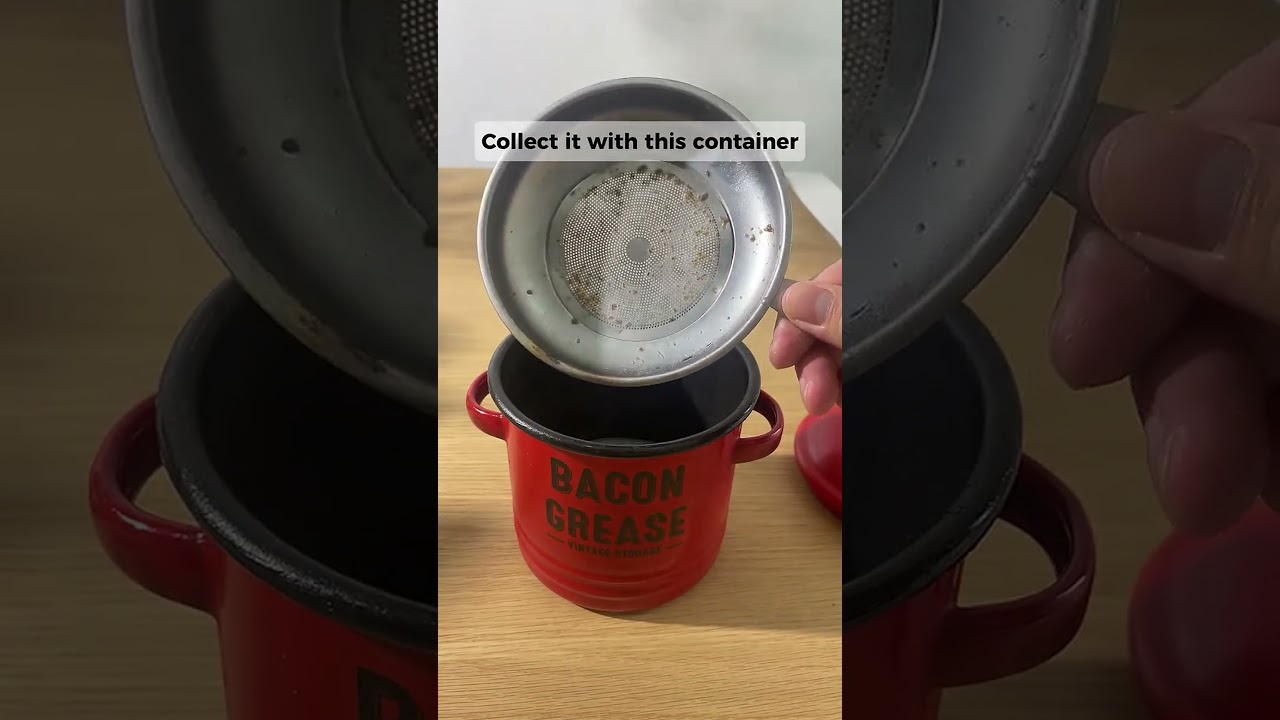 Eco-friendly bacon grease container for your kitchen