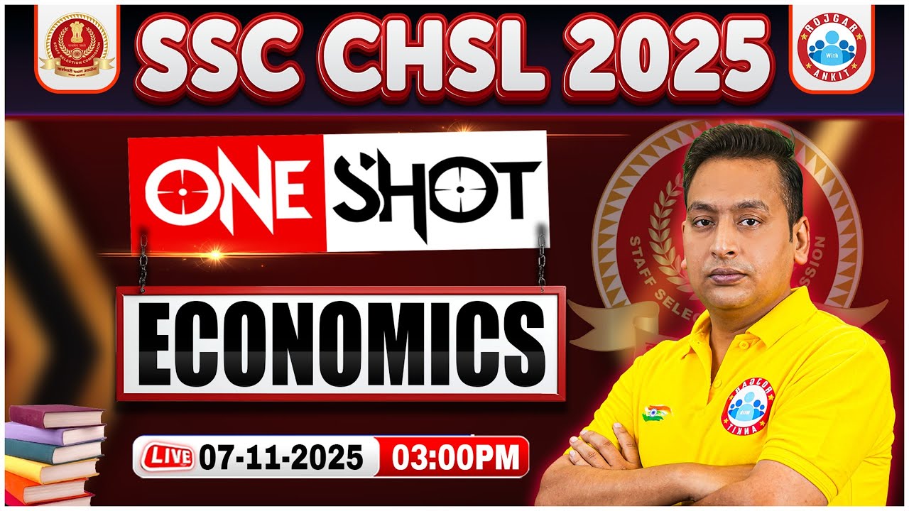 SSC CHSL Economics Classes 2025 | SSC CHSL Economics One Shot | Economics By Shushant Sir
