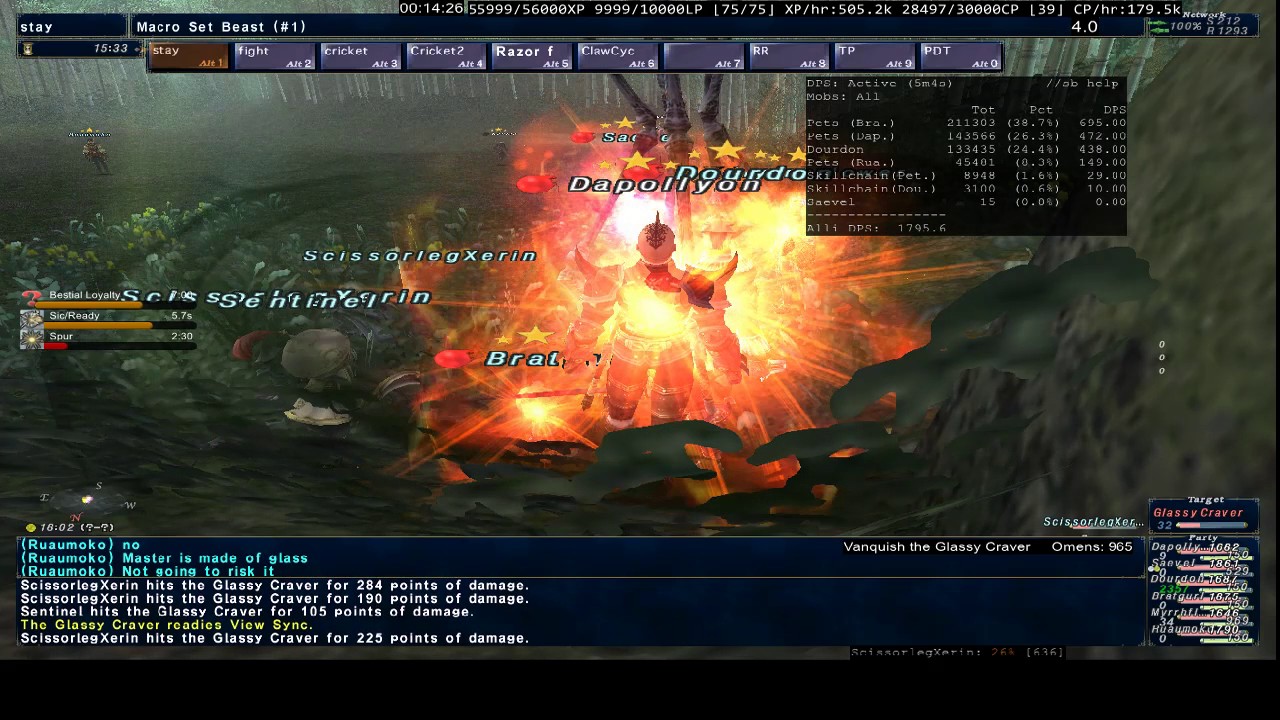 FFXI - Glassy Craver - With Bsts & Pup
