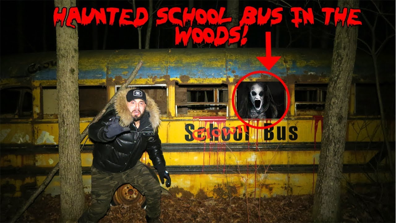 HAUNTED BUS IN THE MIDDLE OF THE FOREST *MY FRIEND ALMOST LOST HIS LIFE HERE CAUGHT ON FILM*