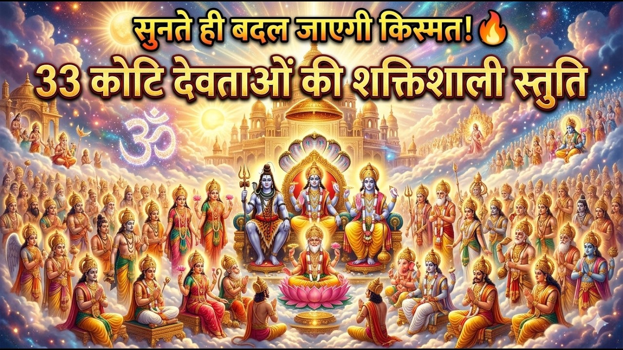 सुनते ही बदल जाएगी किस्मत! 🔥 33 कोटि देवताओं की शक्तिशाली स्तुति Ghar Shanti Mantra