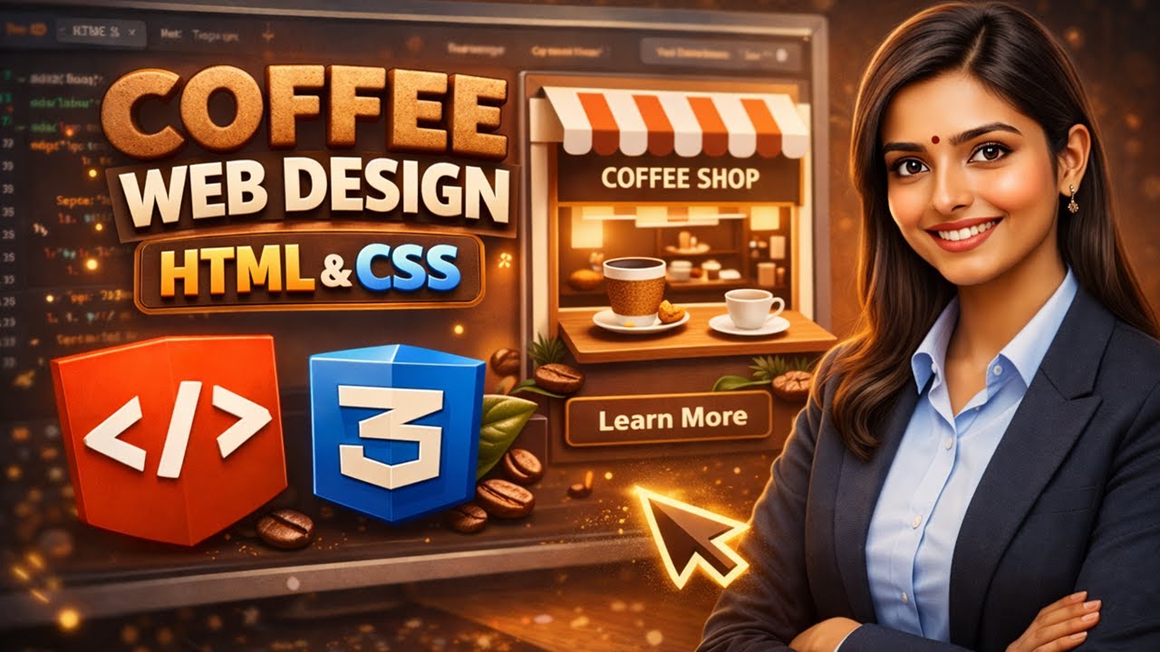 Coffee Web Design | Modern Café Website Using HTML & CSS #websitedesign
