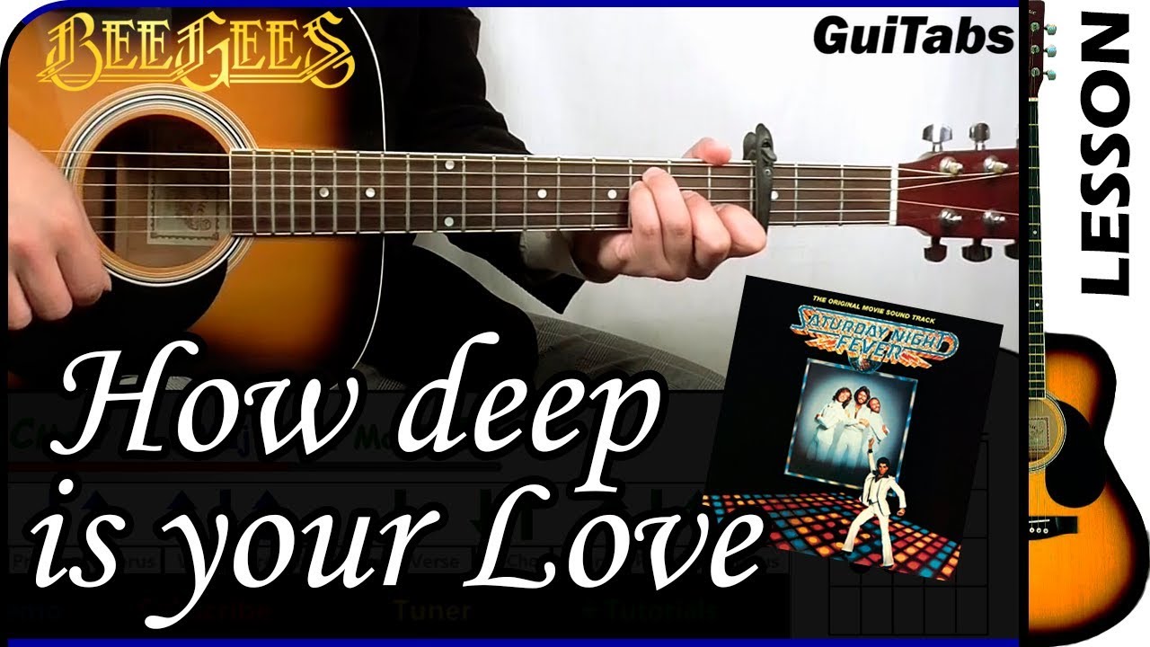 How to play HOW DEEP IS YOUR LOVE 💖 - Bee Gees / GUITAR Lesson 🎸 / GuiTabs N°101