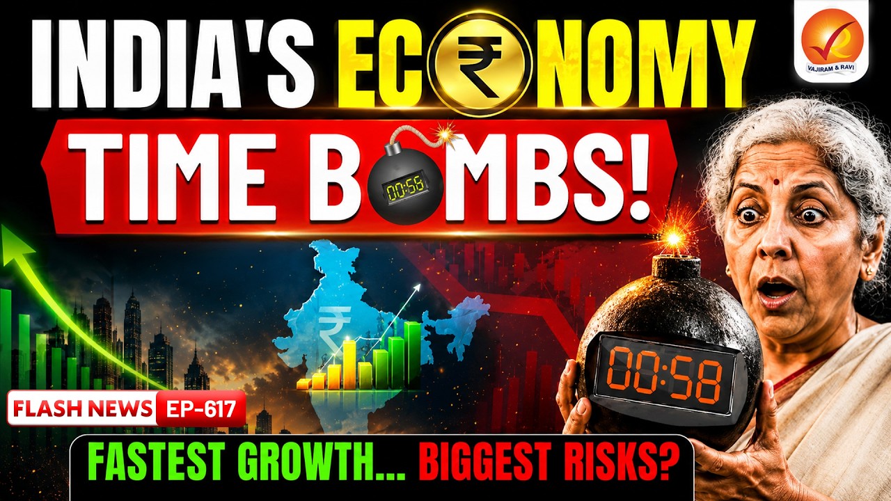 India's Economy Time Bombs Explained | Fastest growth at risk ? | Vajiram and Ravi
