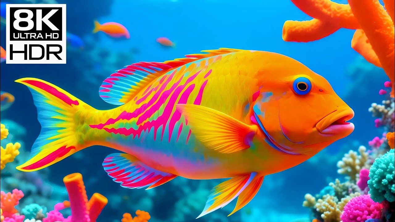 🐠 8K Ultra HD | Beneath the Aquarium Blue — Peaceful Aquarium Flow in Endless Blue