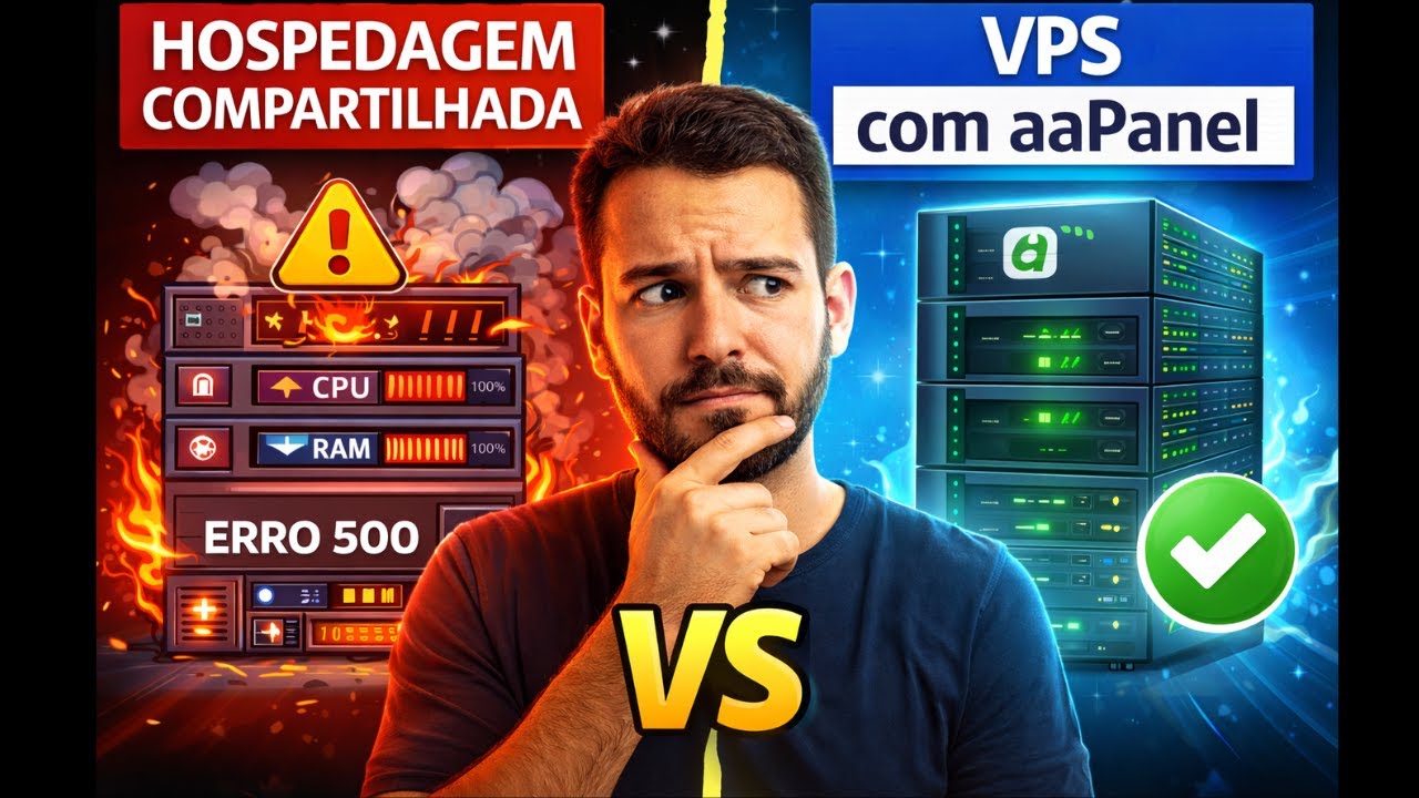 Por que VPS com aaPanel é melhor que Hospedagem Compartilhada