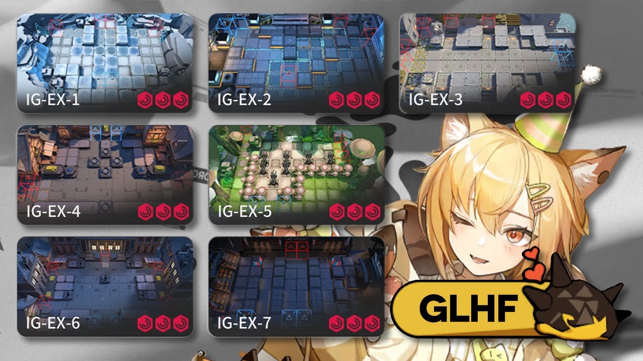 【Arknights】 CO-OP#1 IG-EX-1~7 Clear | Rhodes Island Icebreaker Games #1