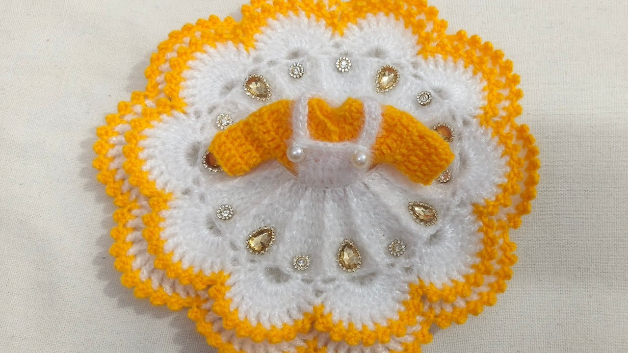 Ladoo gopal ki bib wali dress //size 0 to 6  step by step बनाइए@shriharicrochetknitting 