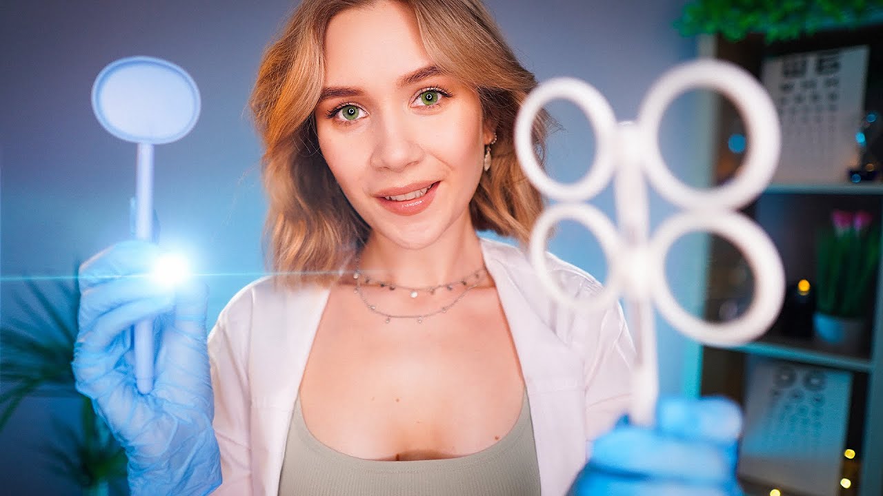 ❗️ АСМР МЕДОСМОТР ВРАЧА 👩‍⚕️ Проверка Зрения и Осмотр Глаз asmr eye doctor exam