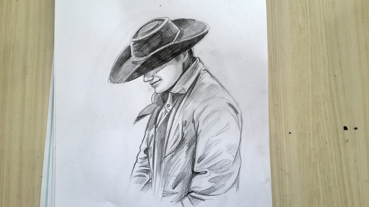 Cow Boy Drawing step by step | tutorial face drawing