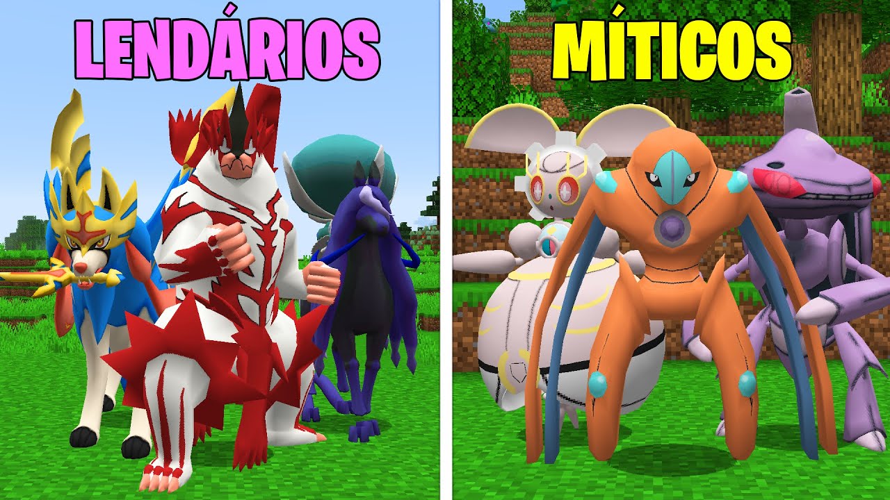 Lendários vs Míticos no Minecraft Pixelmon