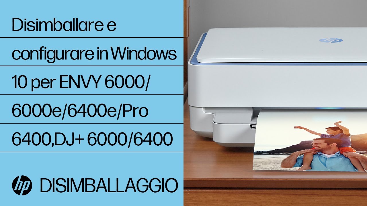 Disimballare e configurare in Windows 10 per ENVY 6000/6000e/6400e/Pro 6400,DJ+ 6000/6400|HP Support