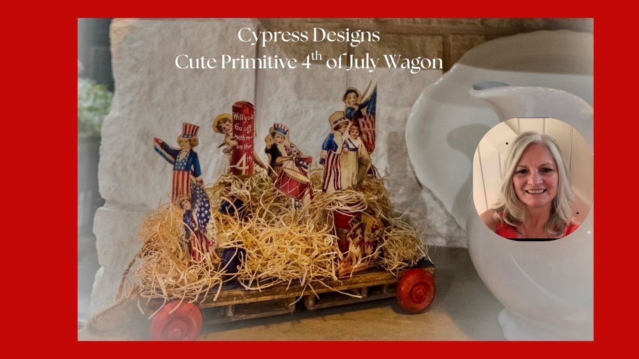 Fun Primitive Patriotic Wagon Using Dollar Tree Wooden pieces