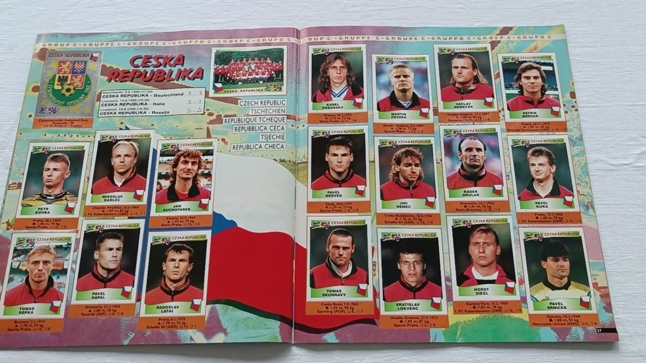 Panini UEFA Euro England 1996 - 100% Complete