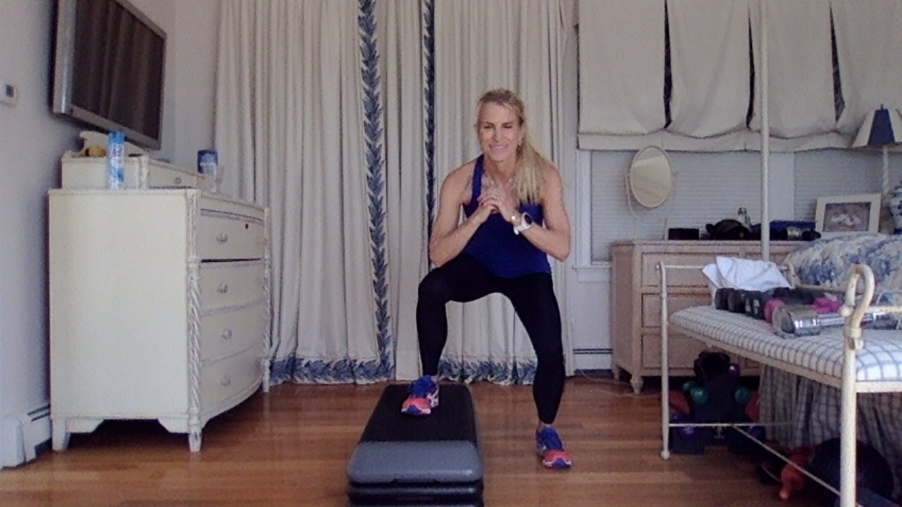 HIIT workout with step
