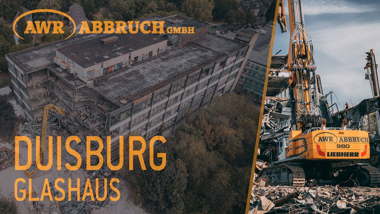 Spektakulärer Abbruch in Duisburg: R974 Bagger von Liebherr im Einsatz
