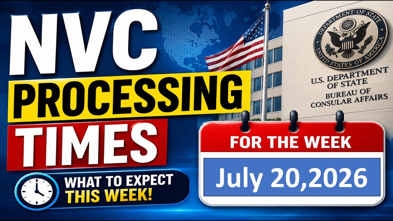 NVC Processing Times As of July 20, 2026 | Welcome Letter | Document Review | NVC Inquiry