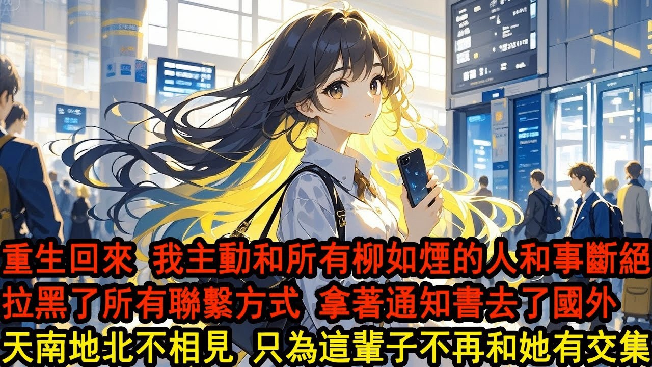重生回來，我主動和所有有關柳如煙的人和事斷絕。我拉黑了所有聯繫方式，天南地北不相見，前世我為了柳如煙放棄國外大學，回歸家庭，她卻在我車禍去世當天歡天喜地嫁人，再睜眼，這樣的人生我不會再過了。