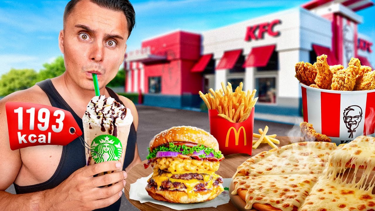 Ich esse 24h nur das FASTFOOD mit den MEISTEN Kalorien