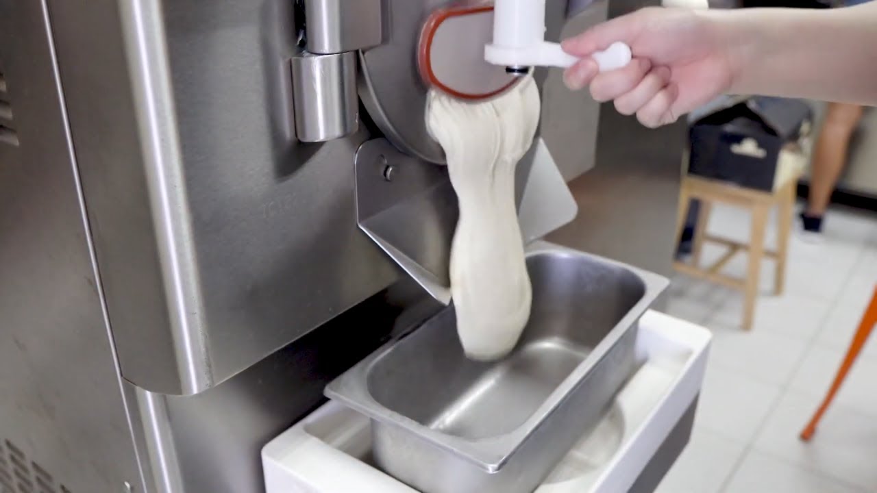 The making of Artisan Gelato Ice Cream with Professional Machines