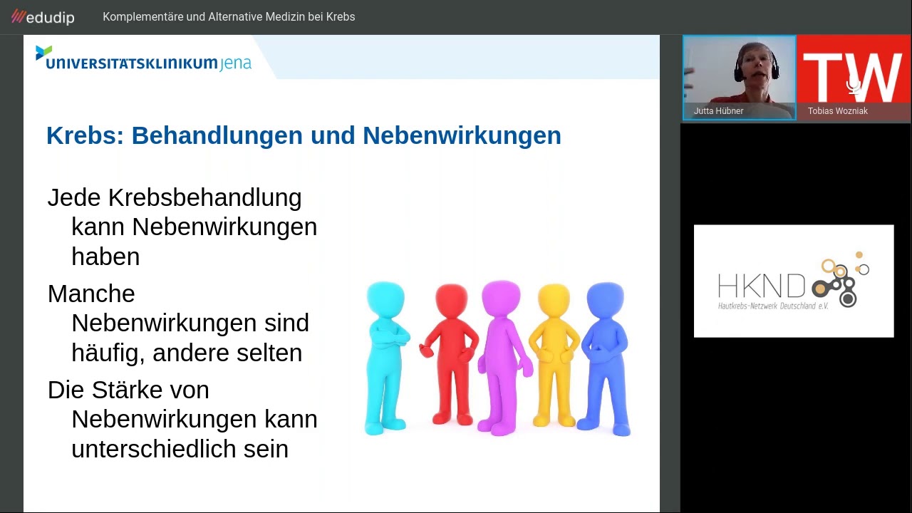 Nebenwirkungen bei Krebs-Therapien  - Webinar mit Prof. Jutta Hübner von der Stiftung Perspektiven