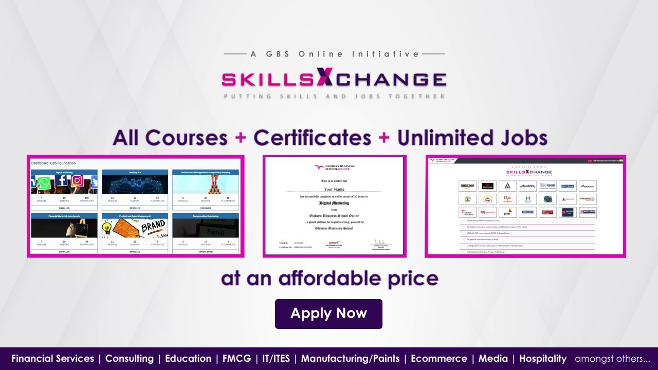 SkillsXchange - Connecting Skills with Jobs | GBS Online