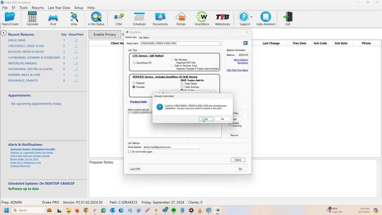 Upload & Download Documents to GruntWorx - Drake