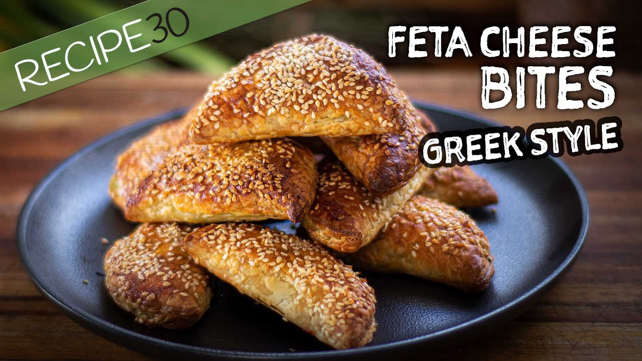 Cheese and spinach stuffed puffs - Appetizing and delicious Greek bites!