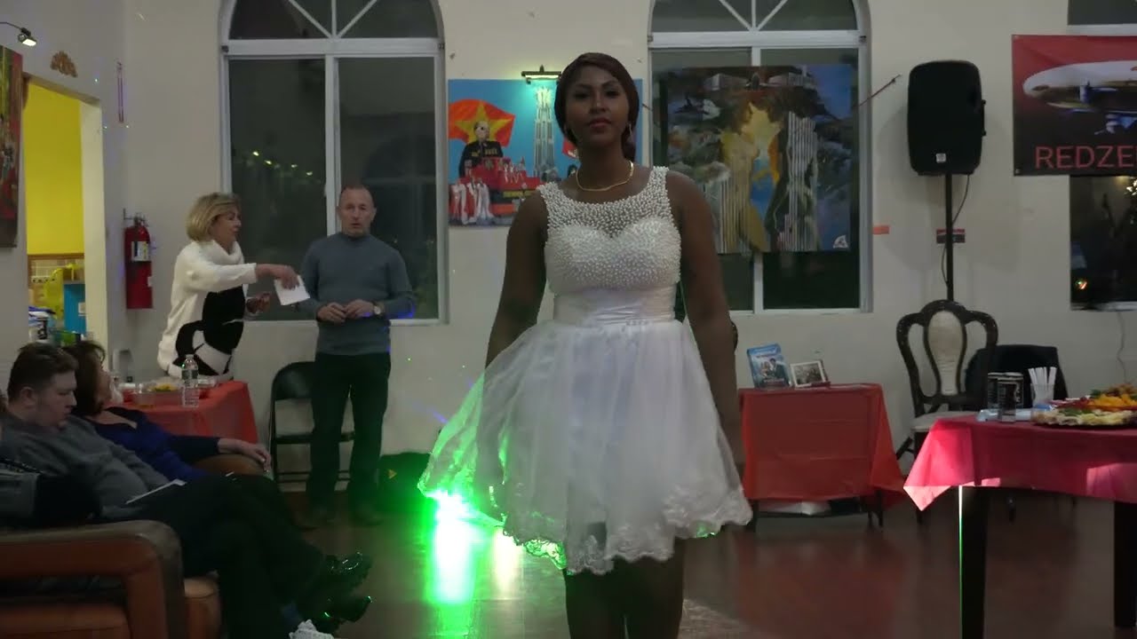 pretty bride walking as a fashion model
