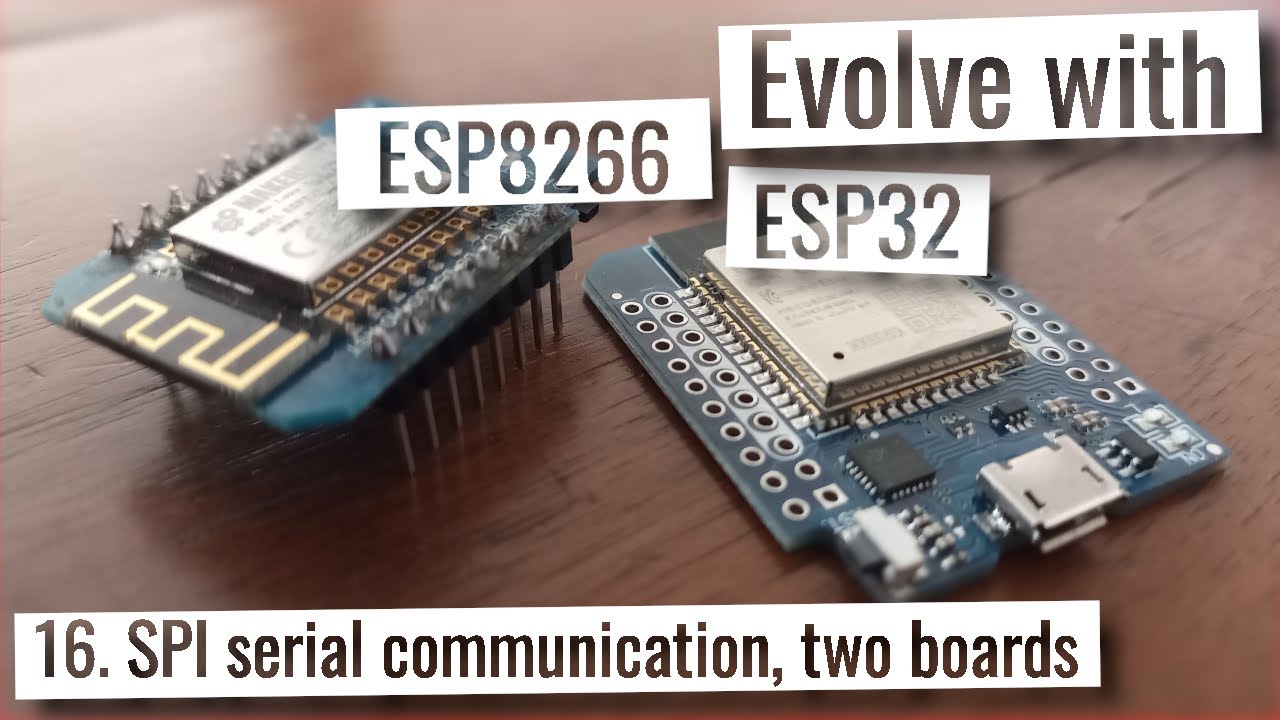 ESP32 и ESP8266 — последовательная связь по SPI, две платы.