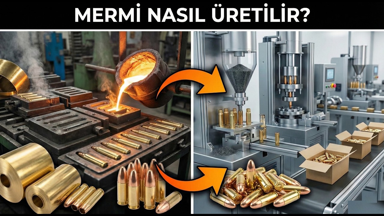 Kusursuz M&uuml;hendislik: Mermi Nasıl Yapılır? 🔫 Fabrika &Uuml;retim S&uuml;reci