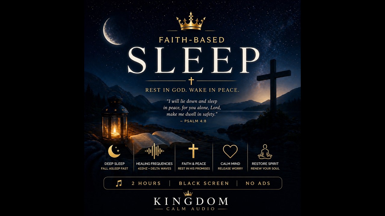 God-Centered Sleep Music 🙏 Fall Asleep in Peace (2 Hours) | Faith-Based Calm + 432Hz
