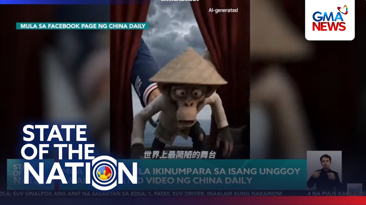 Mga Pilipino, tila ikinumpara sa isang unggoy sa A.I.-generated video ng China Daily | SONA