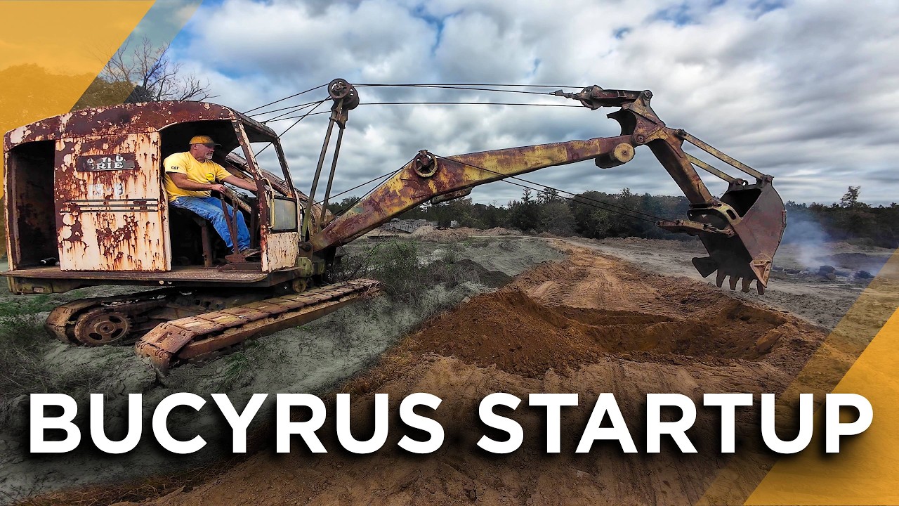 Запуск Bucyrus-Erie 15B 1950-х годов