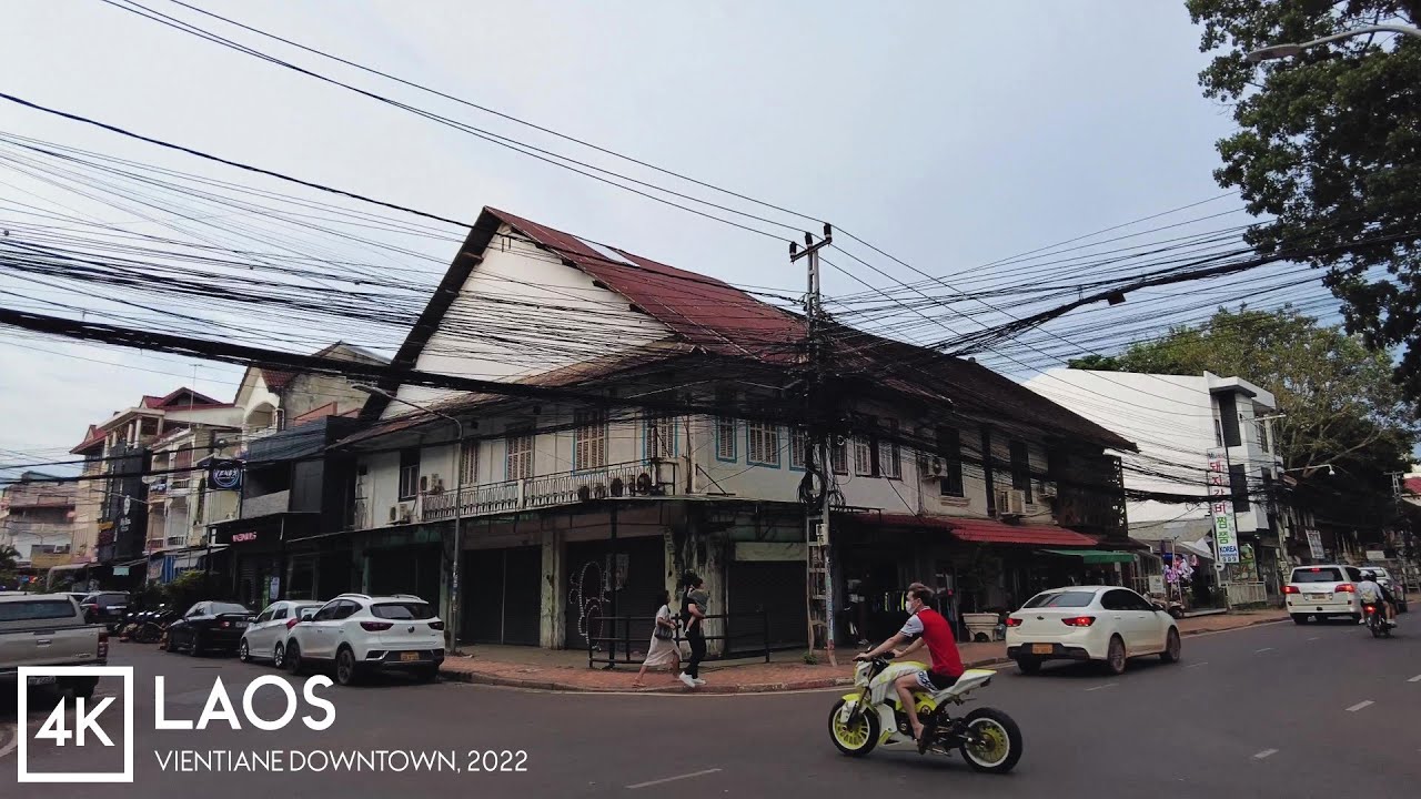 [4K] Walking Downtown Vientiane | Laos Walking Tour | Travel Laos | WALK A LAOS