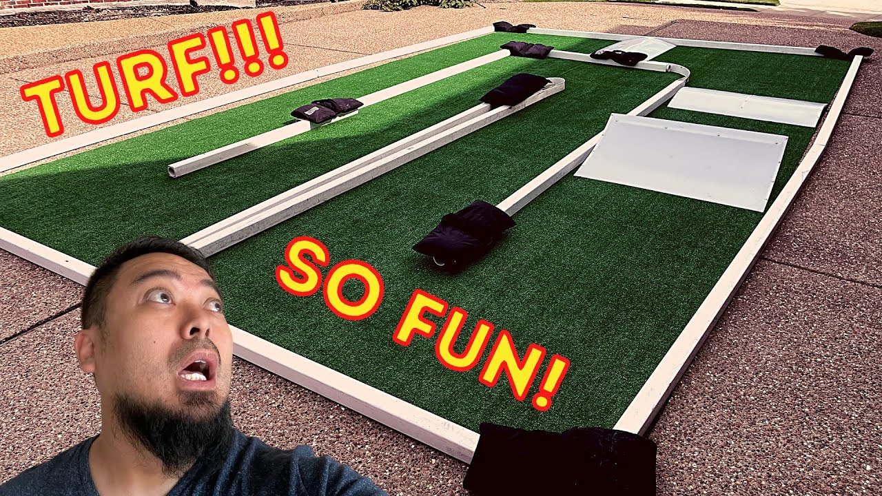 AWESOME RC CAR RACE TRACK IN MY DRIVEWAY!