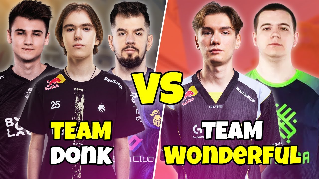 Команда DONK против команды W0NDERFUL на FACEIT с руководством по утилитам, видом от нескольких т...