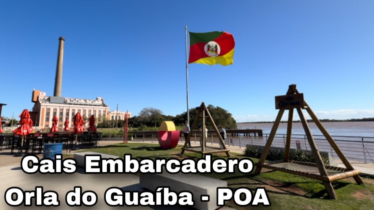 Visitando o Cais Embarcadero na Orla do Gasômetro em Porto Alegre 