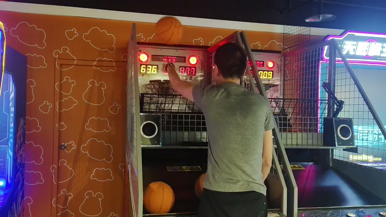 20260130@卡通尼樂園明曜店搖滾投籃機6顆🏀4人接力程度