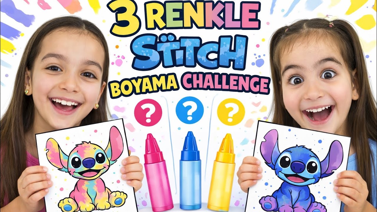 3 RENK STİCH BOYAMA ‼️ACABA KİM KAZANDI ⁉️🥇