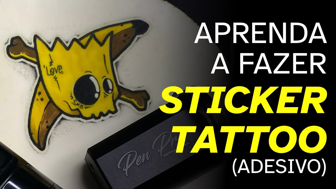 Como fazer tatuagem Sticker - Adesivo